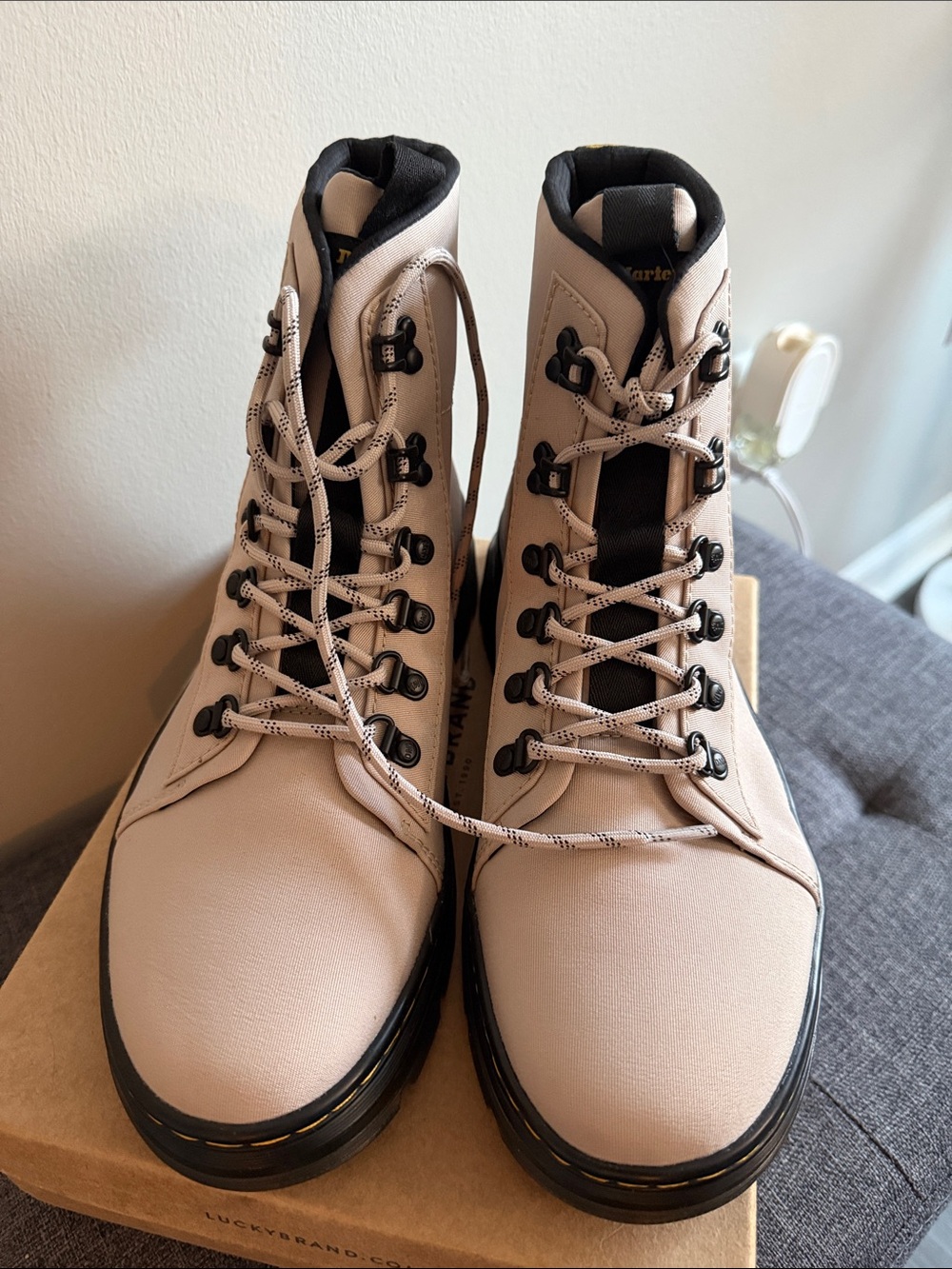 Dr Martens-Tan Combat Boots Men USA 9